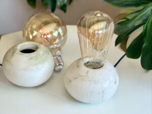 Point Beton Masa Lambası, Mermer Koleksiyonu - Yeşil Mermer