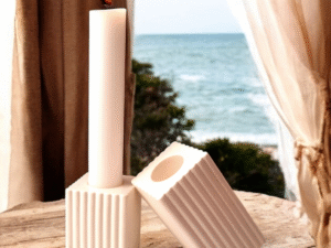 Stripe Beton 2'li Şamdan Set