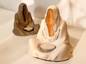 OMAN Beton Tealight Mumluk, Beyaz