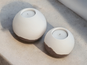 SAND Beton 2'li Küre  Tealight Mumluk Set