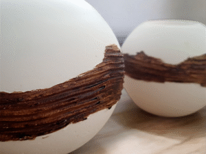 LAL Beton 2'li Küre Tealight  Mumluk Set