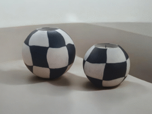 TOSS Beton 2'li Küre Tealight Mumluk Set