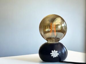 Point Beton Masa Lambası, Alla Turca Lacivert Beyaz Rölyef