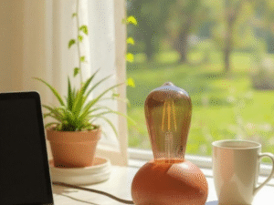 TerraSoul El Yapımı Beton Masa Lambası – Doğal ve Modern Aydınlatma